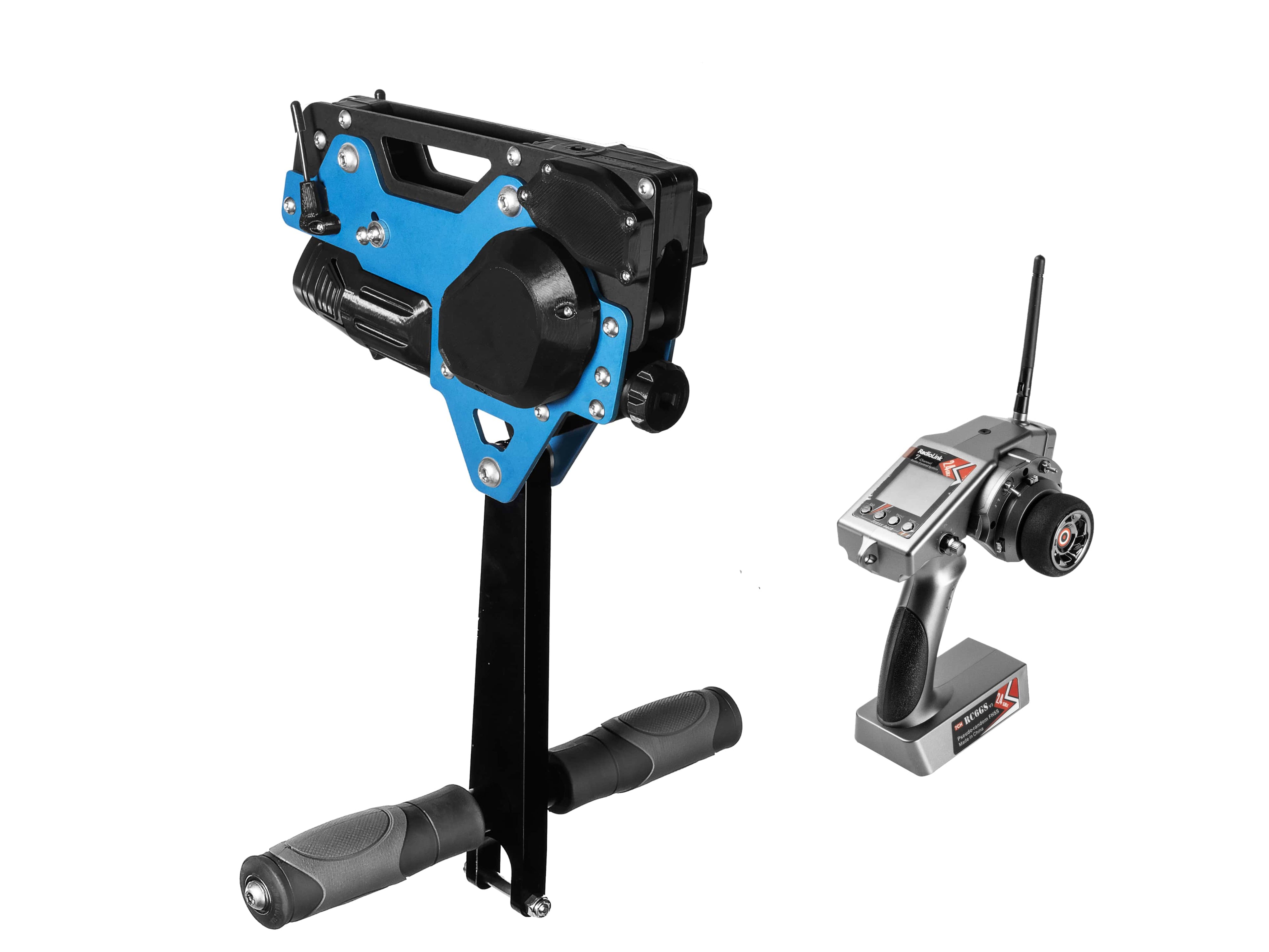 Boomerang with extended handlebar and remote